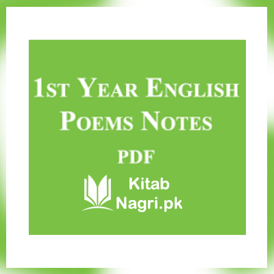 1st Year English Poems Notes pdf